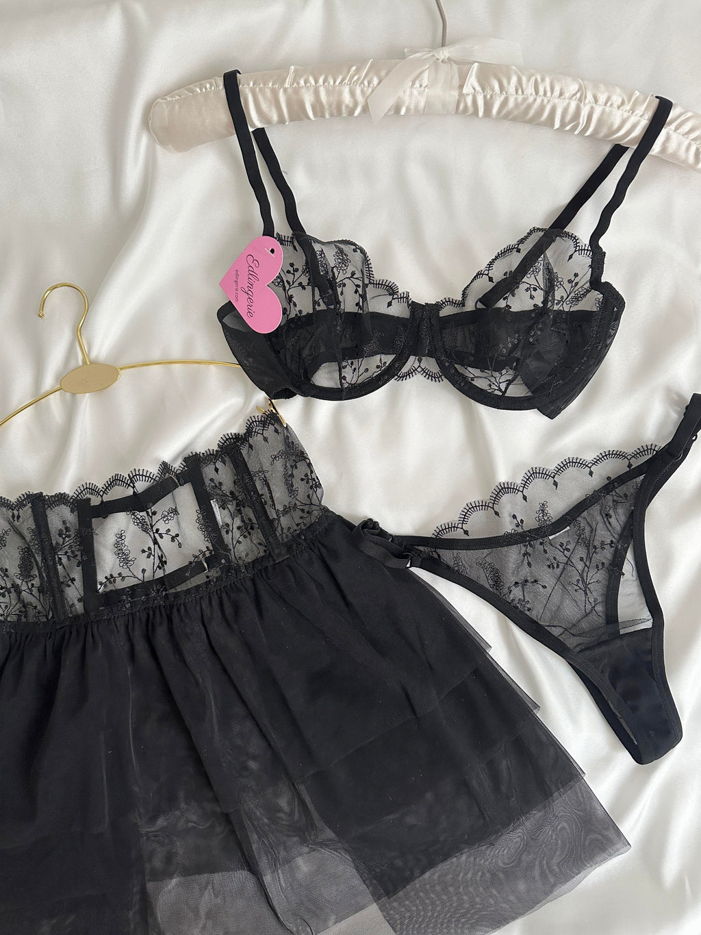 Niana Siyah Bralet Takımı