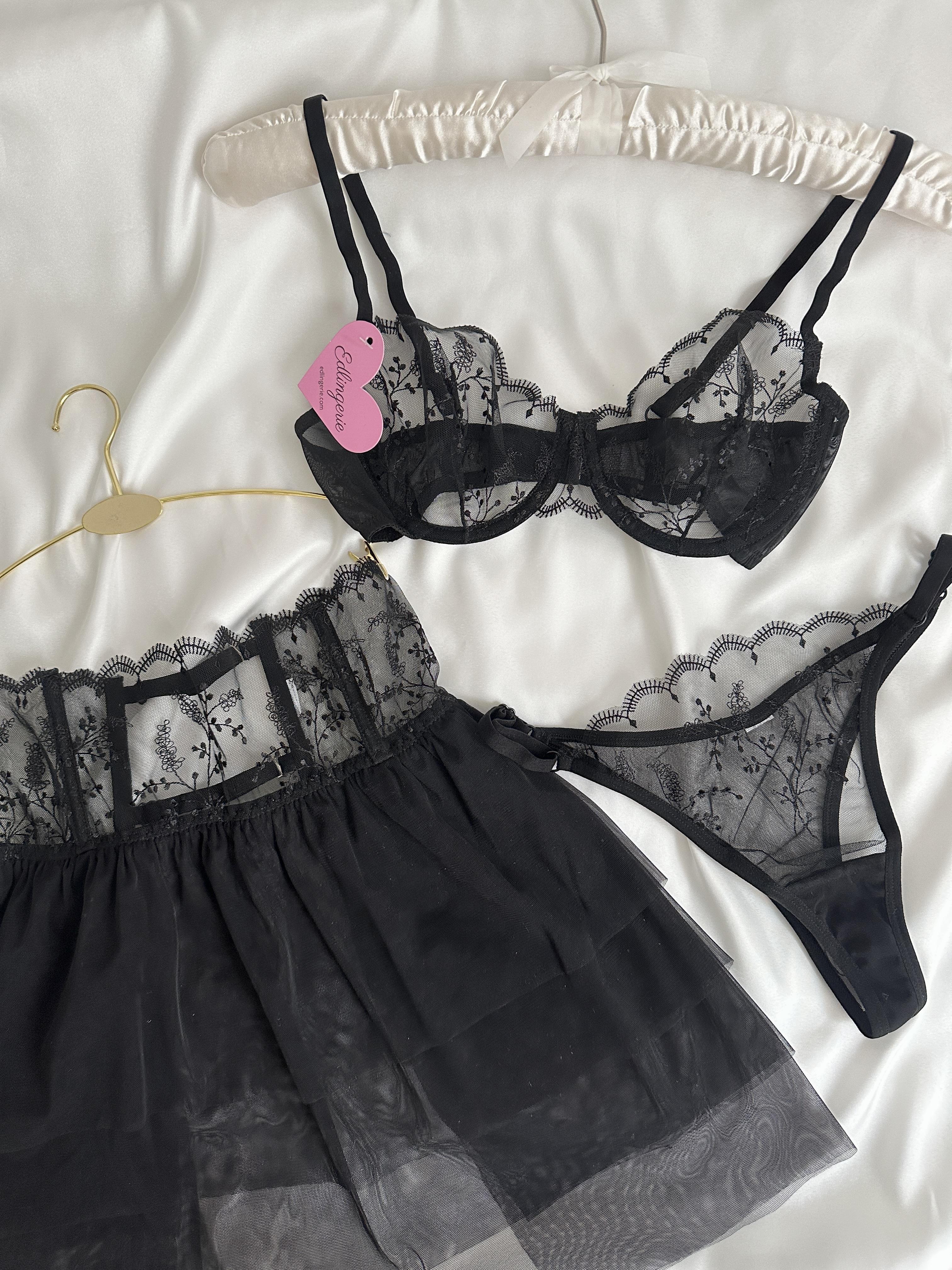 Niana Siyah Bralet Takımı