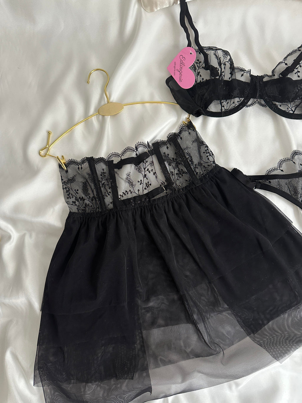 Niana Siyah Bralet Takımı