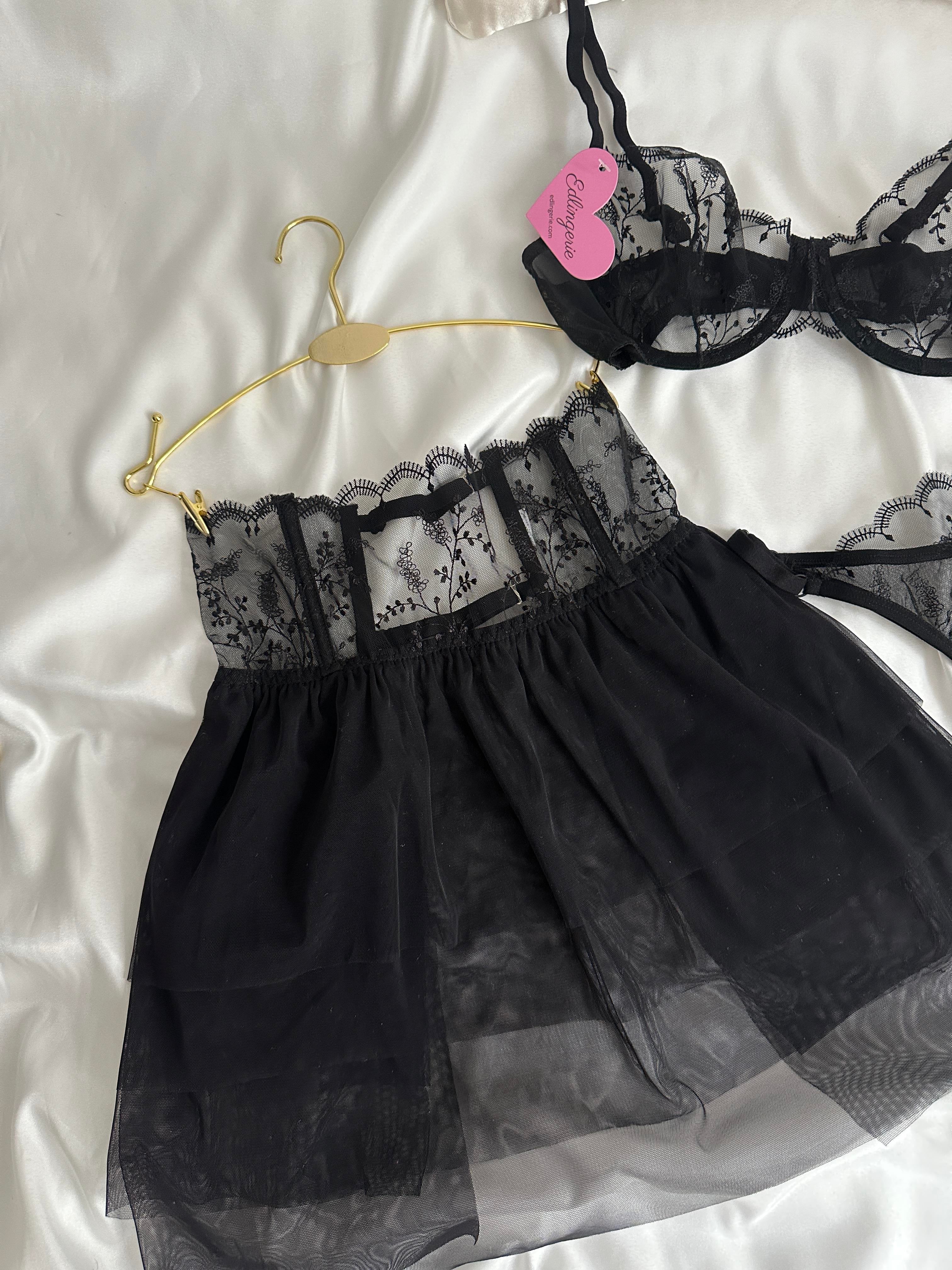 Niana Siyah Bralet Takımı
