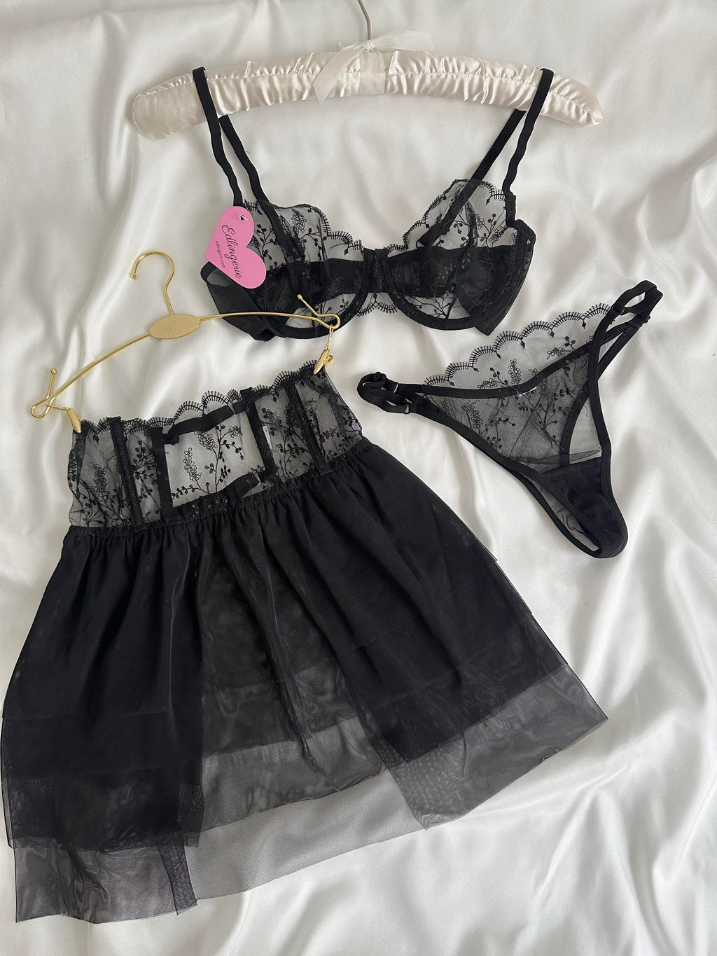 Niana Siyah Bralet Takımı