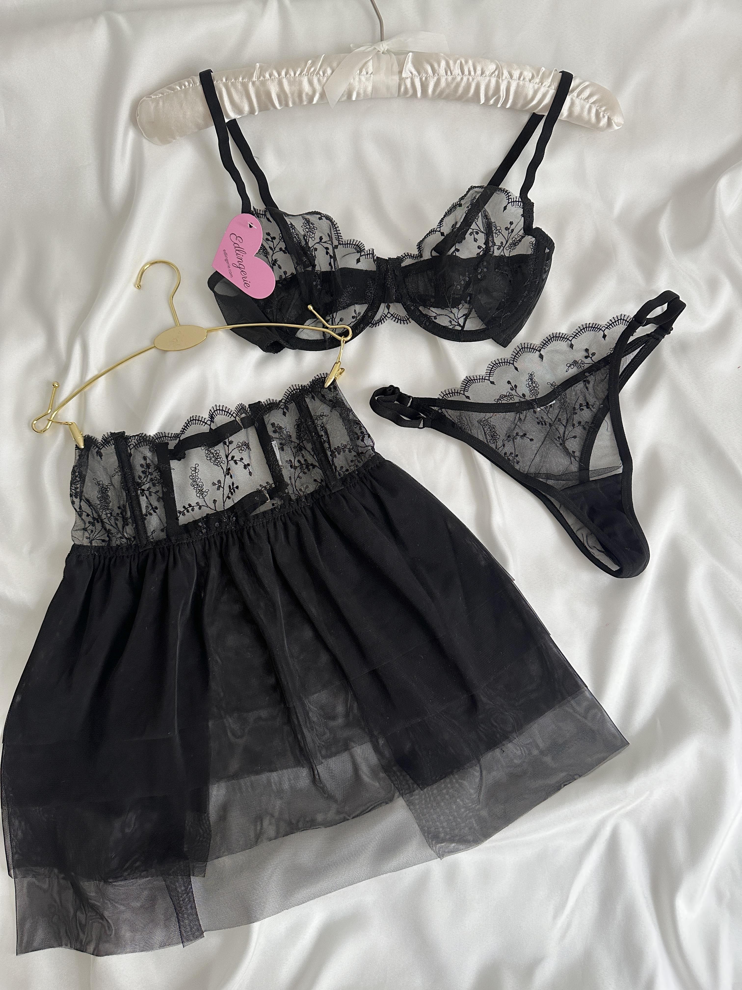 Niana Siyah Bralet Takımı