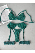 Nıghtllight Yeşil Bacak Aksesuarlı Bralet Takımı
