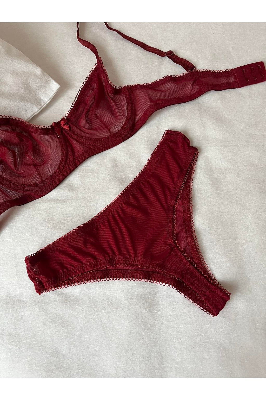 Nora Burgundy Underwired Bralette Set