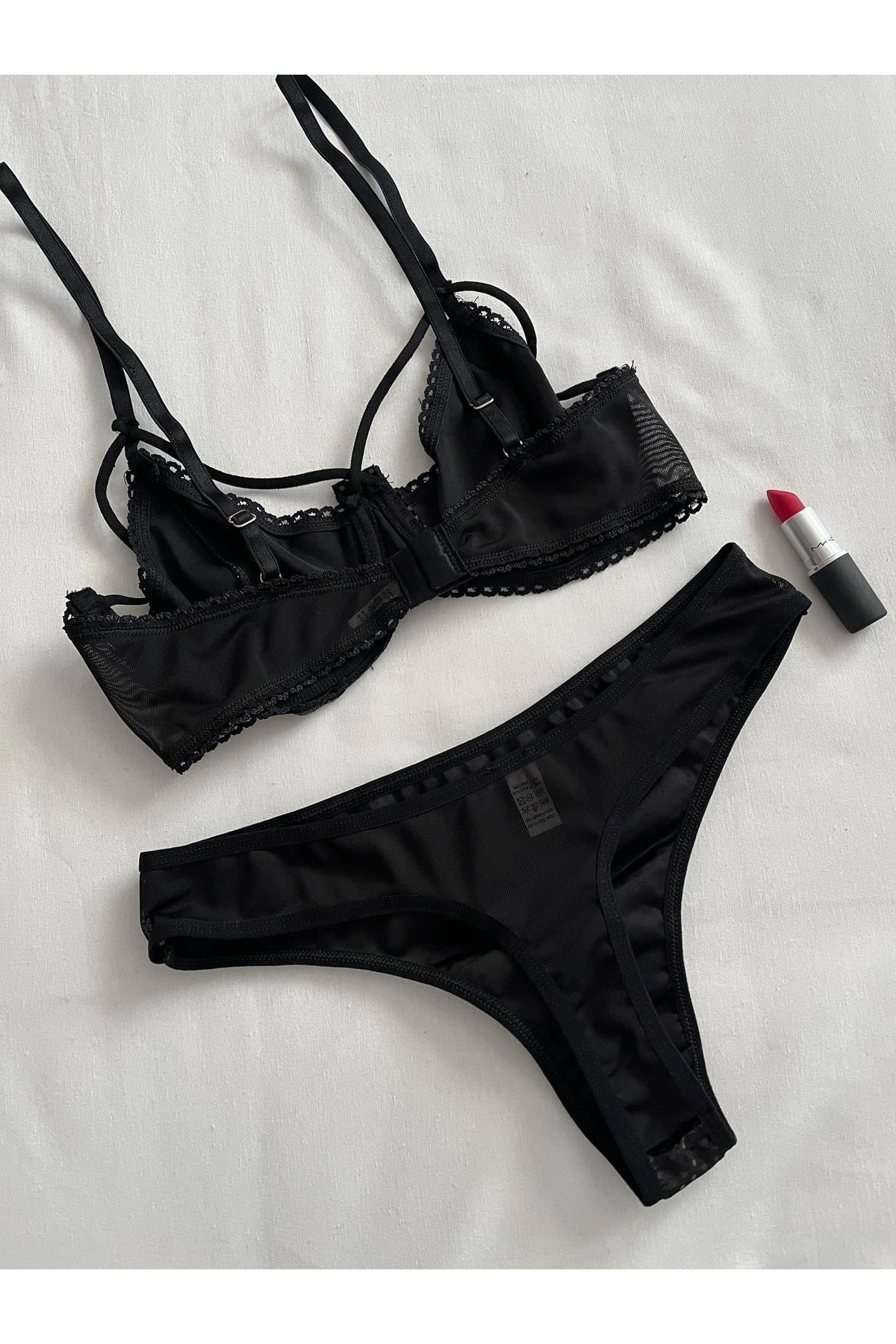 Parıltılı Şerit Detaylı Bralet Takımı