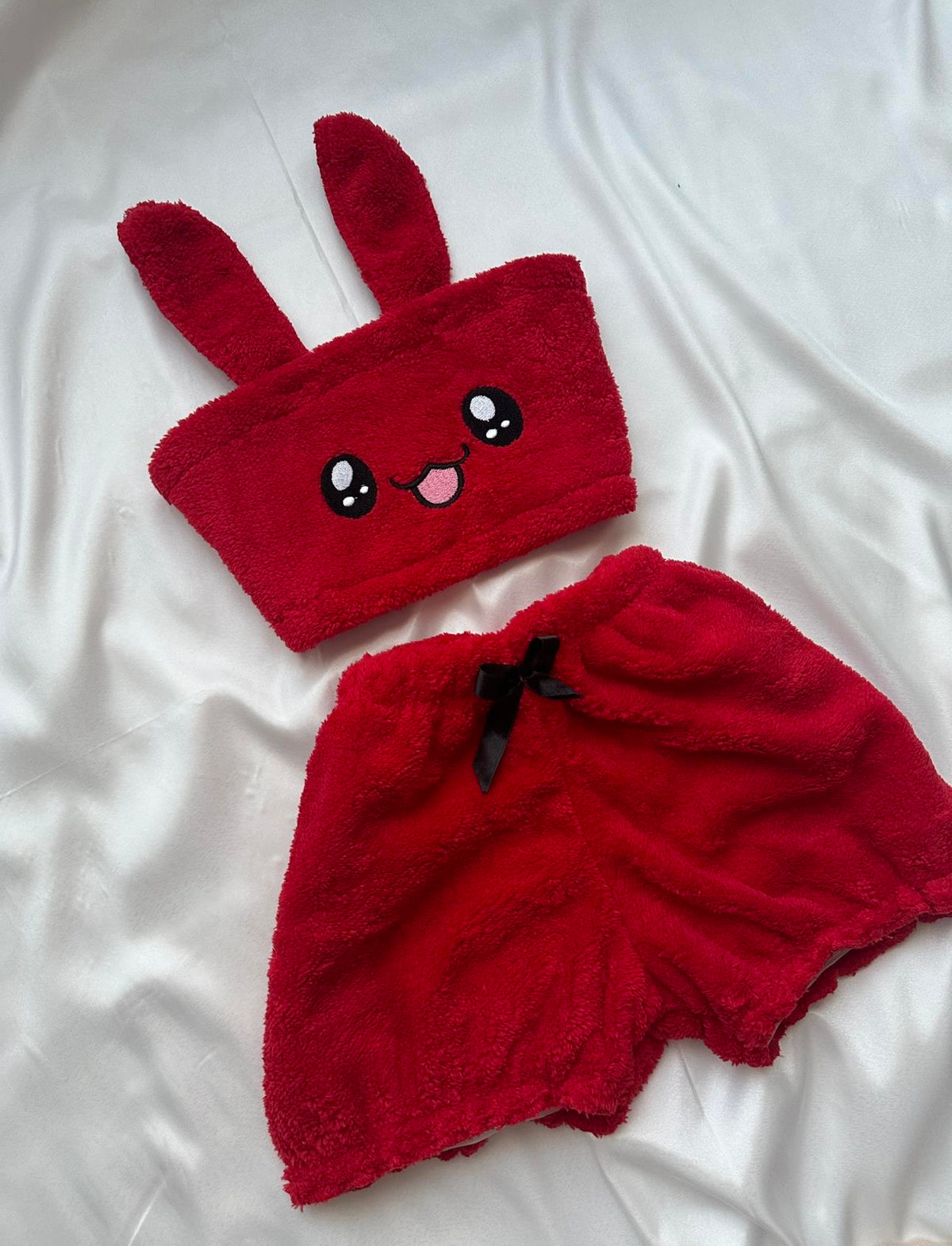 Plush Wellsoft Shorts and Bustier Pajama Set