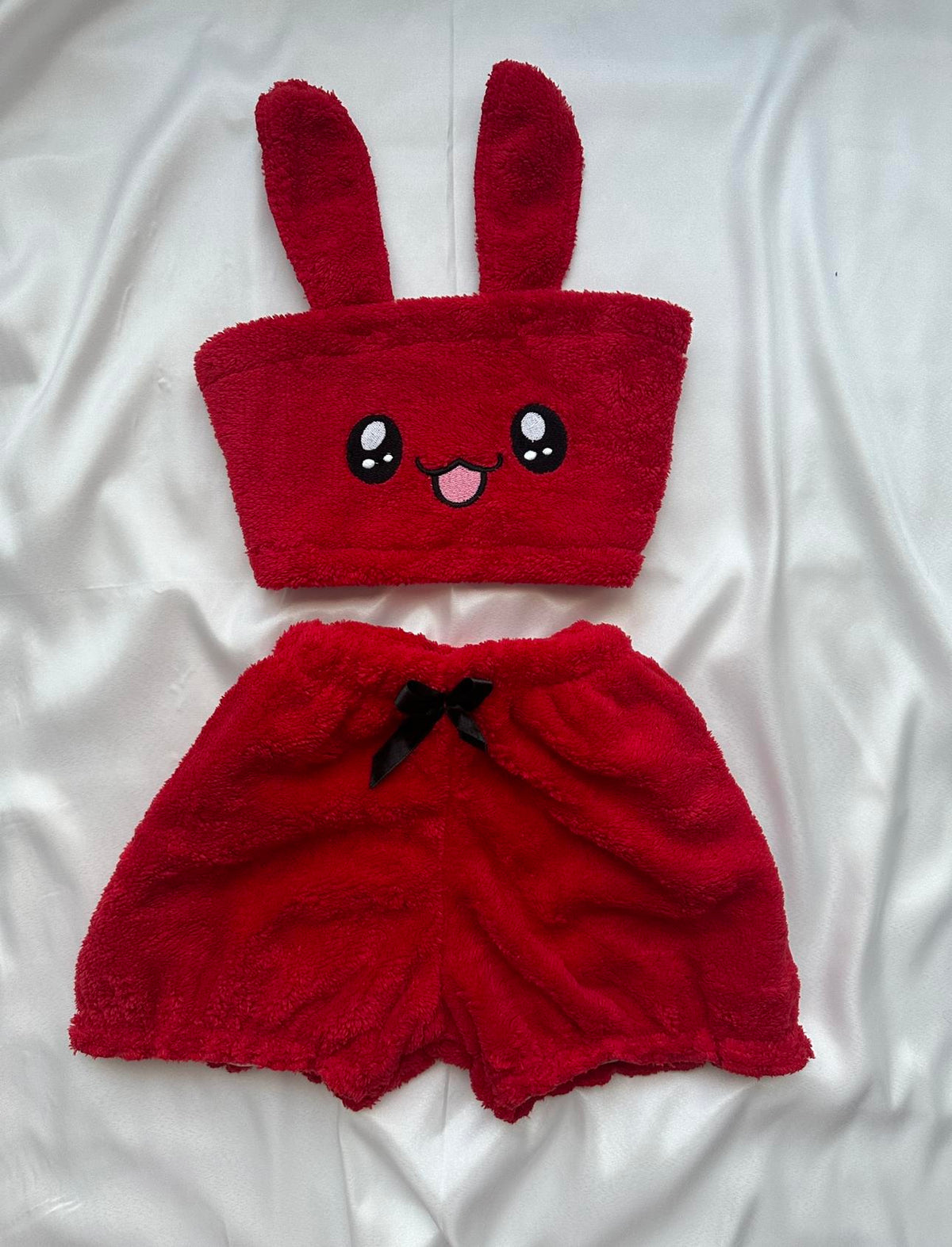 Plush Wellsoft Shorts and Bustier Pajama Set