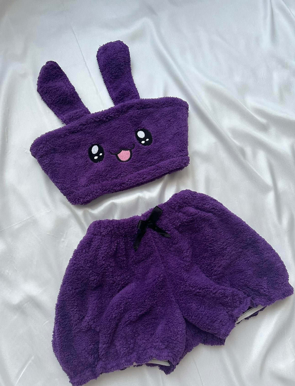 Plush Wellsoft Shorts and Bustier Pajama Set