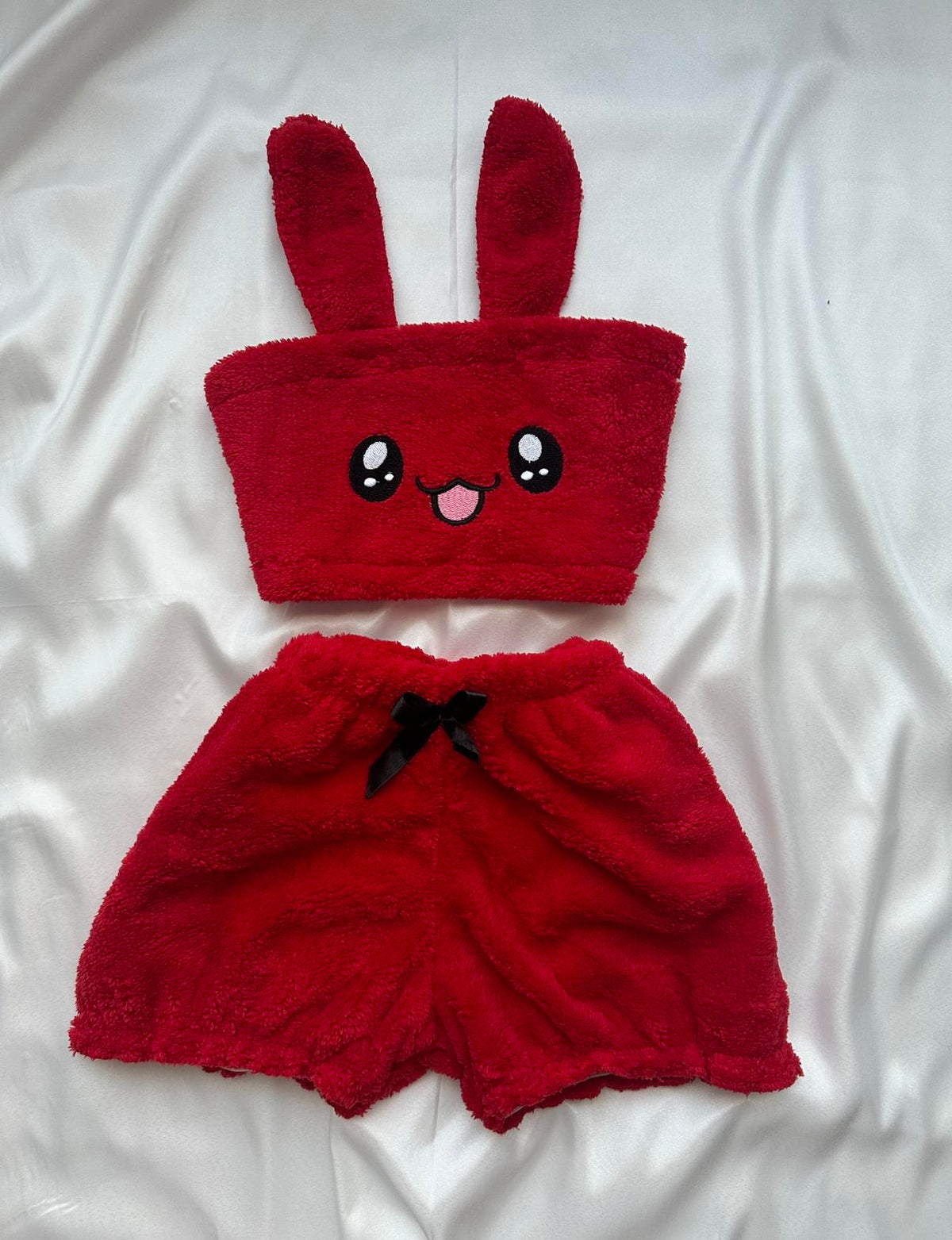 Plush Wellsoft Shorts and Bustier Pajama Set