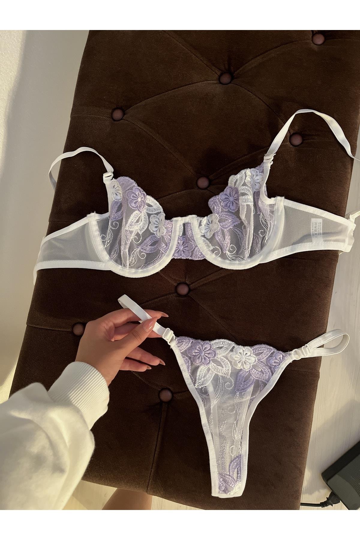 Raissa Silver Detail Bralette Set