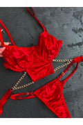 Red Ruby Büstiyer Seti