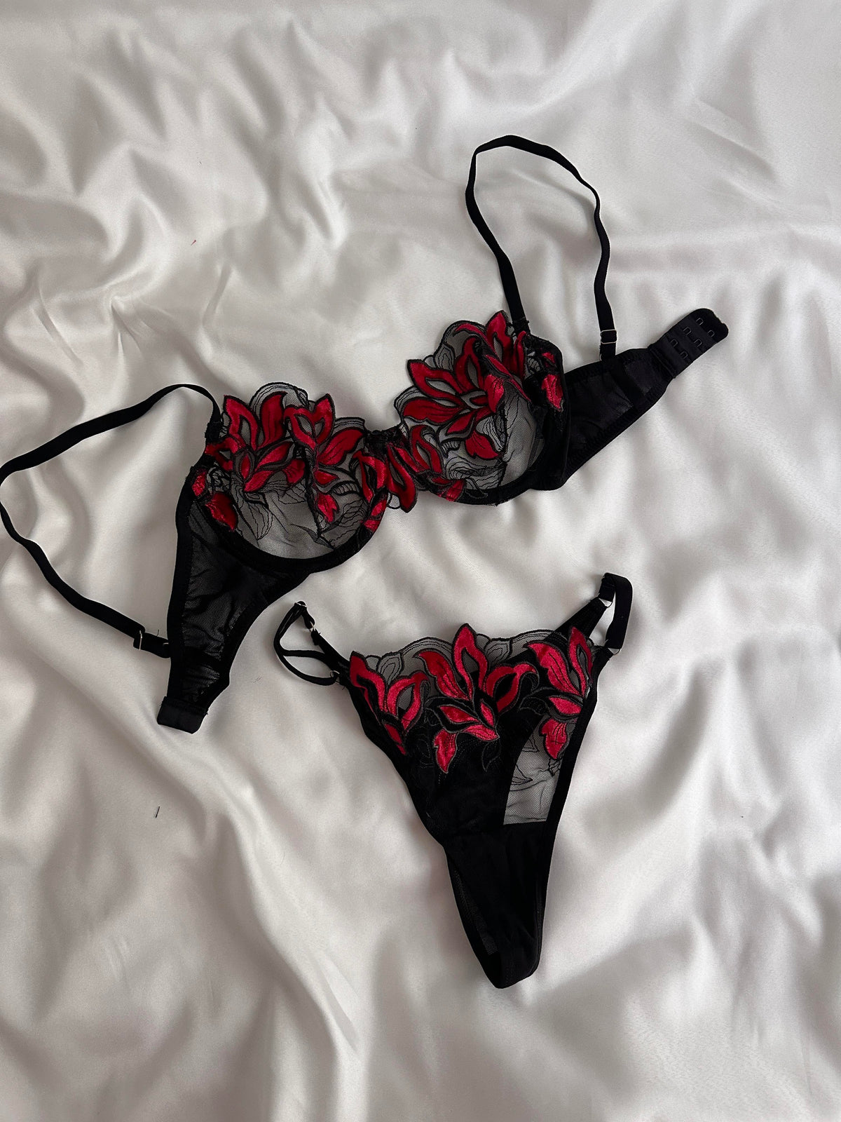 Red Wine Bralet Set