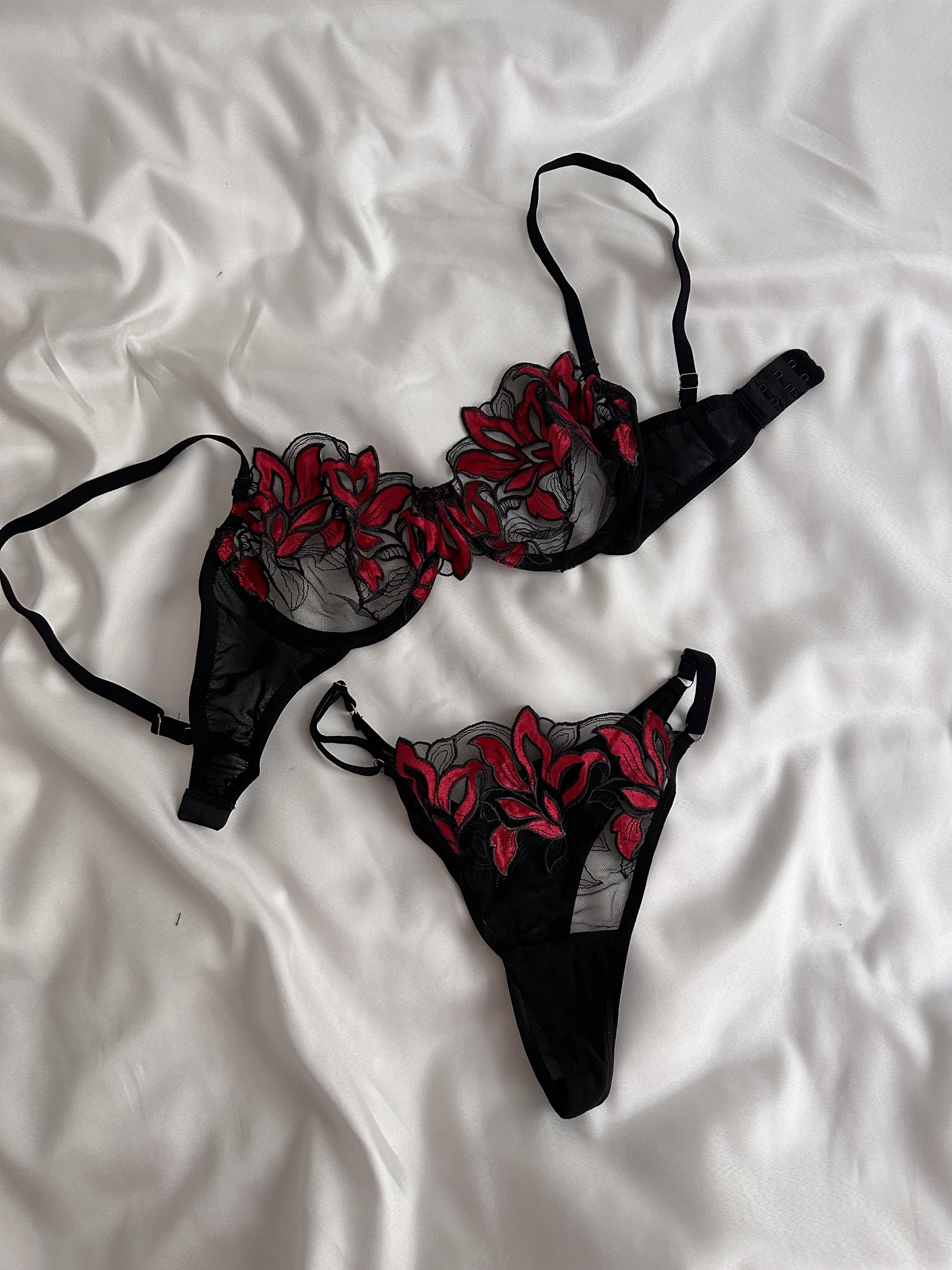 Red Wine Bralet Takımı