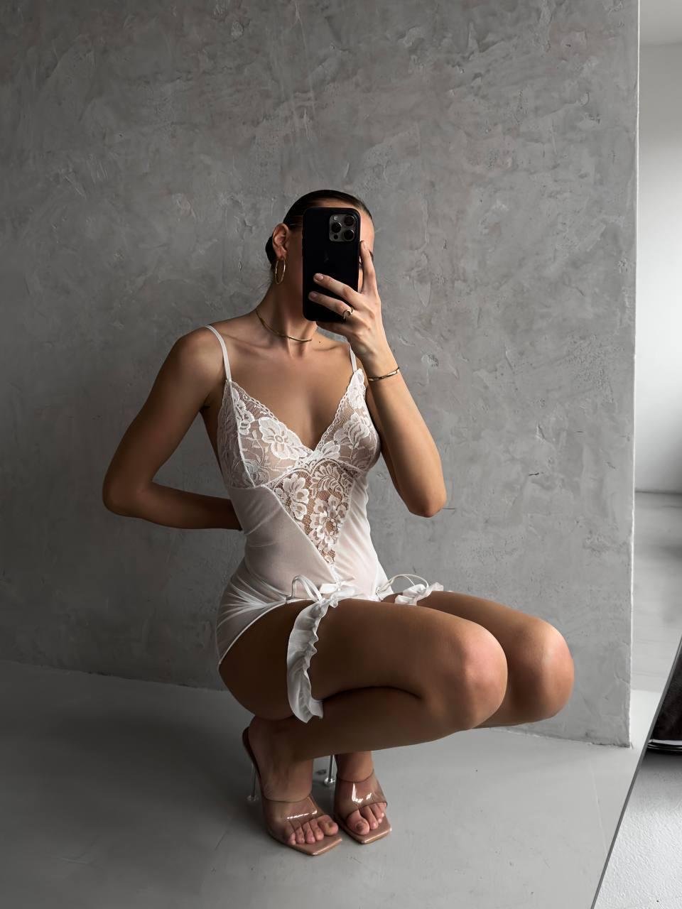 Rowena White Babydoll