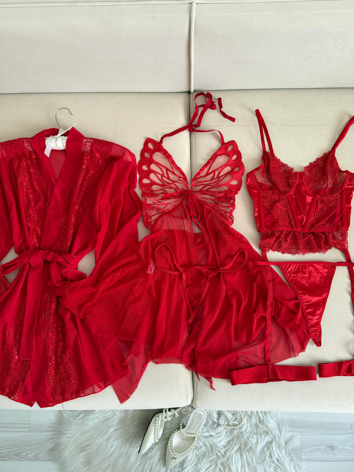 Sahra Kırmızı Set