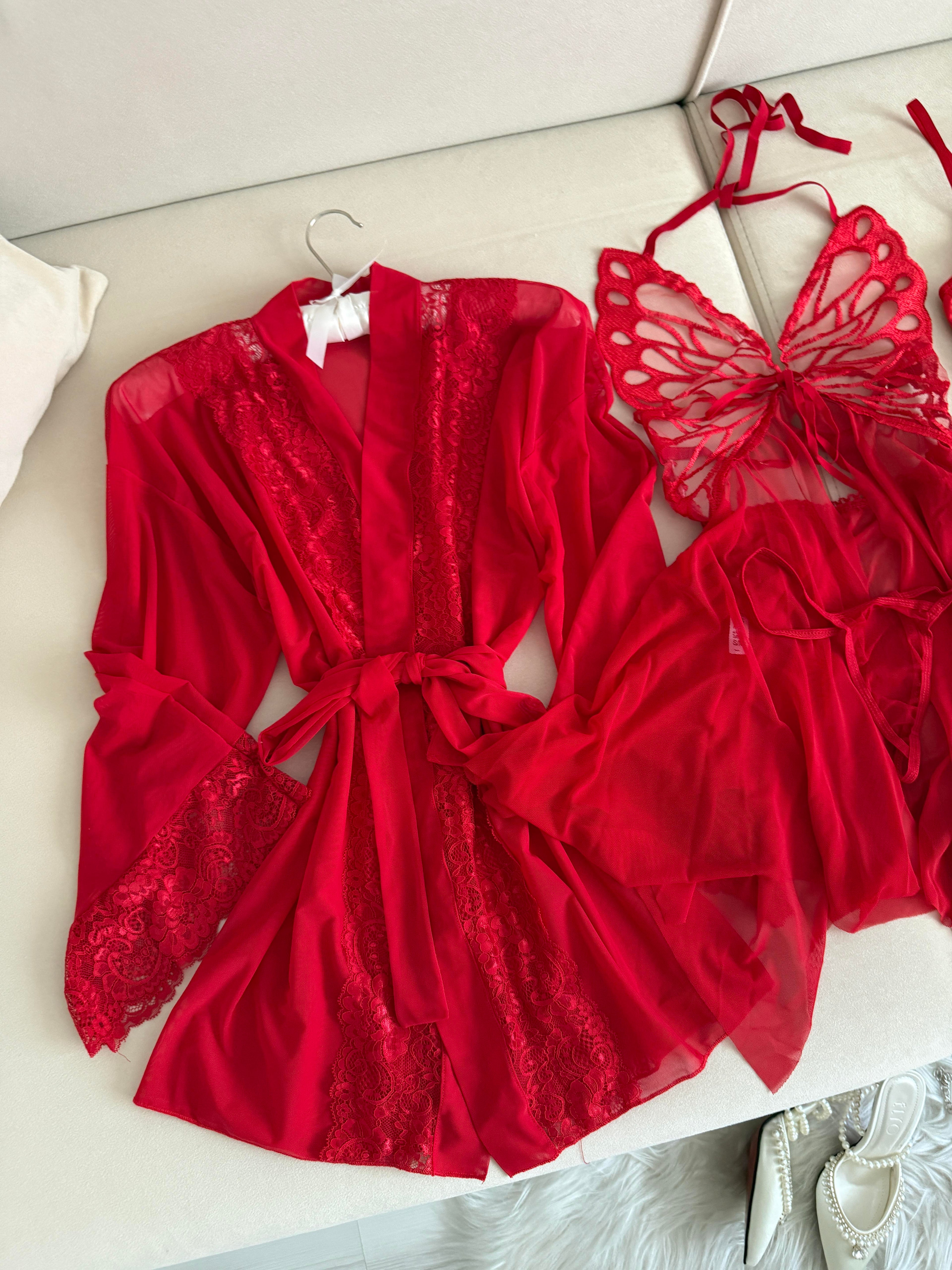 Sahra Kırmızı Set