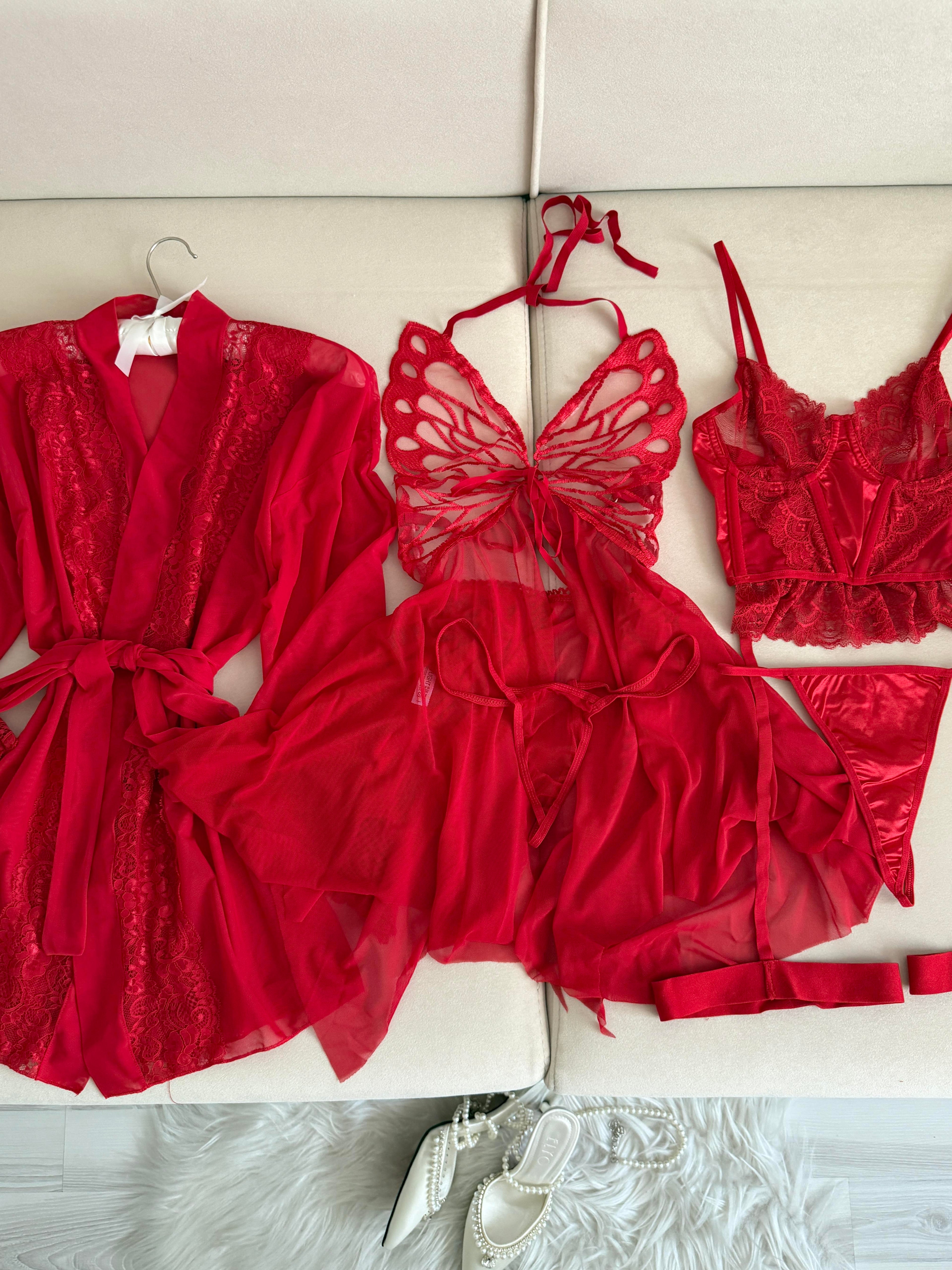 Sahra Kırmızı Set