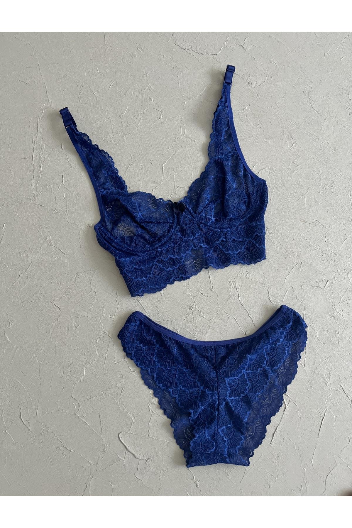 Sapphire Blue Bustier Set