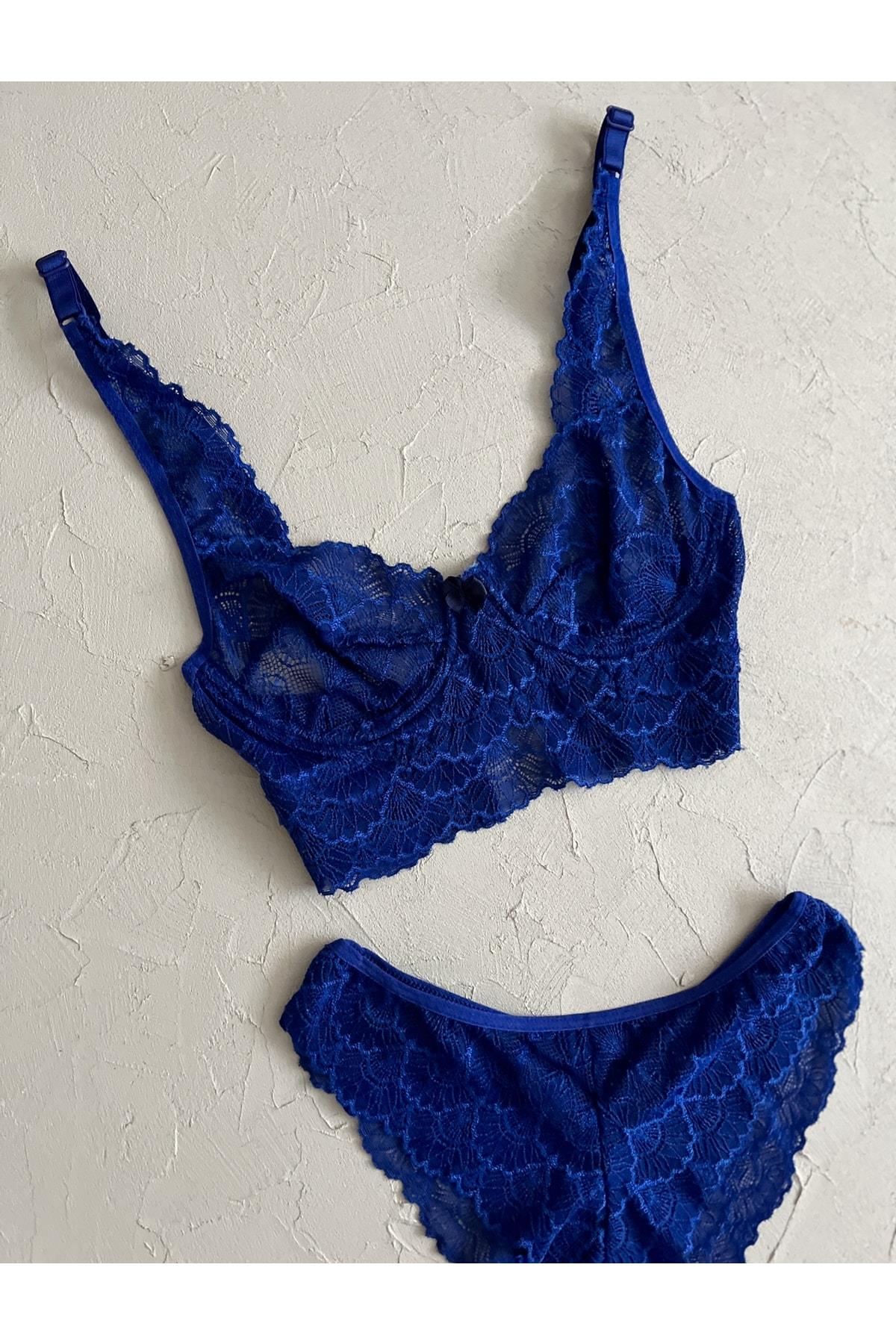 Sapphire Blue Bustier Set