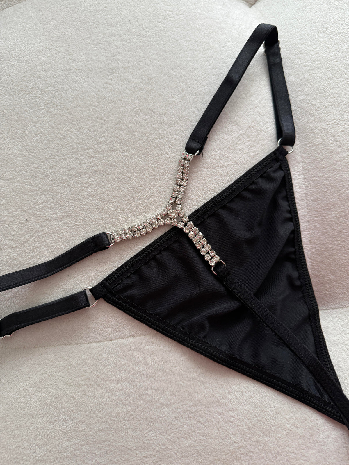 Sandy Black Embellished Panties