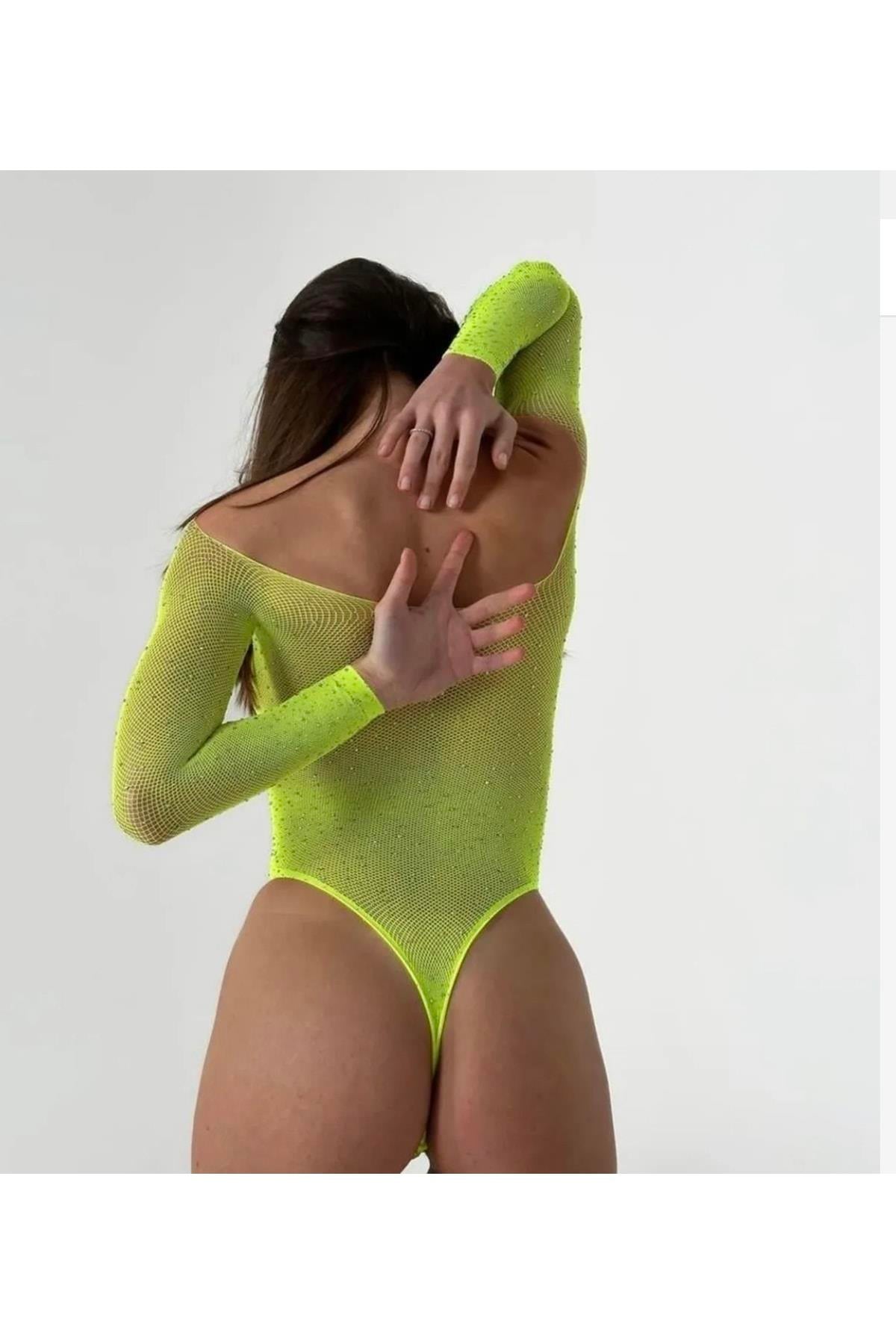 Yellow Glitter Bodysuit