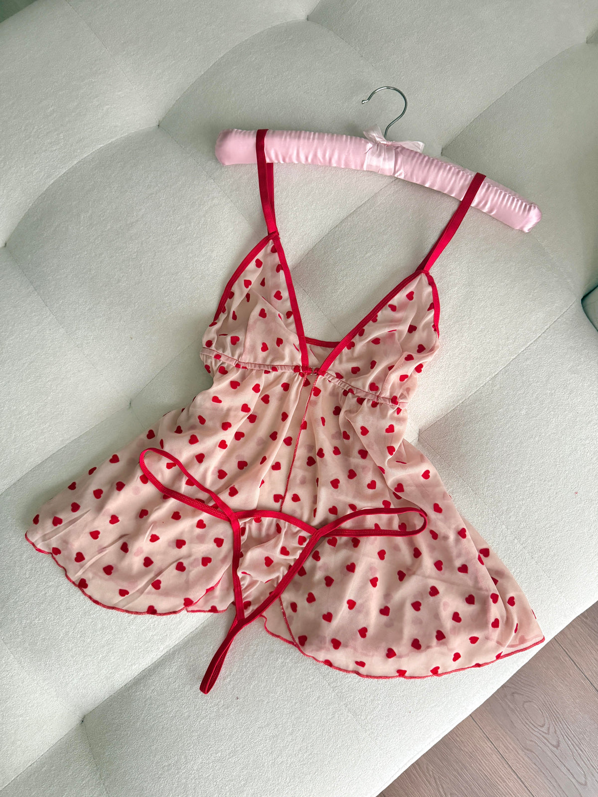 Valentine's Day Special Heart Detail Babydoll
