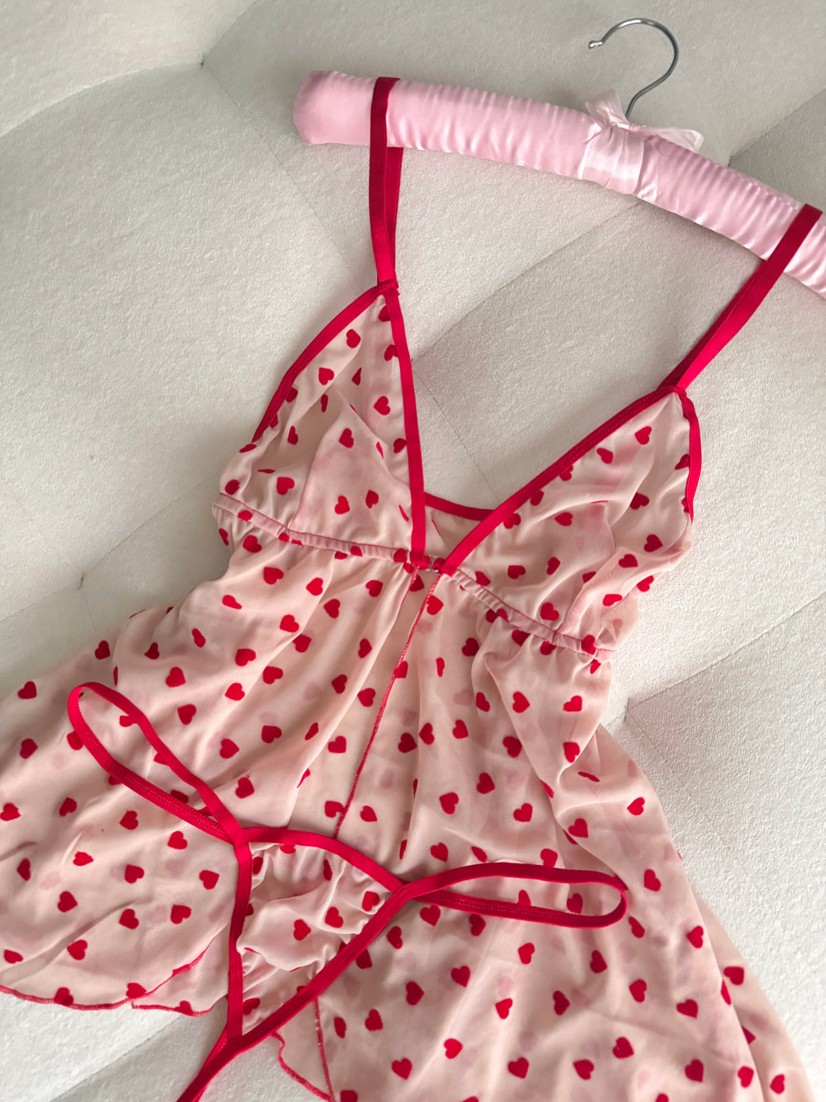 Valentine's Day Special Heart Detail Babydoll