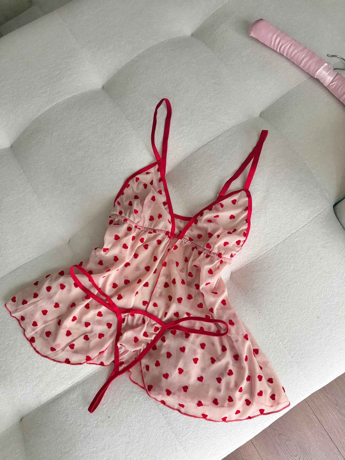 Valentine's Day Special Heart Detail Babydoll