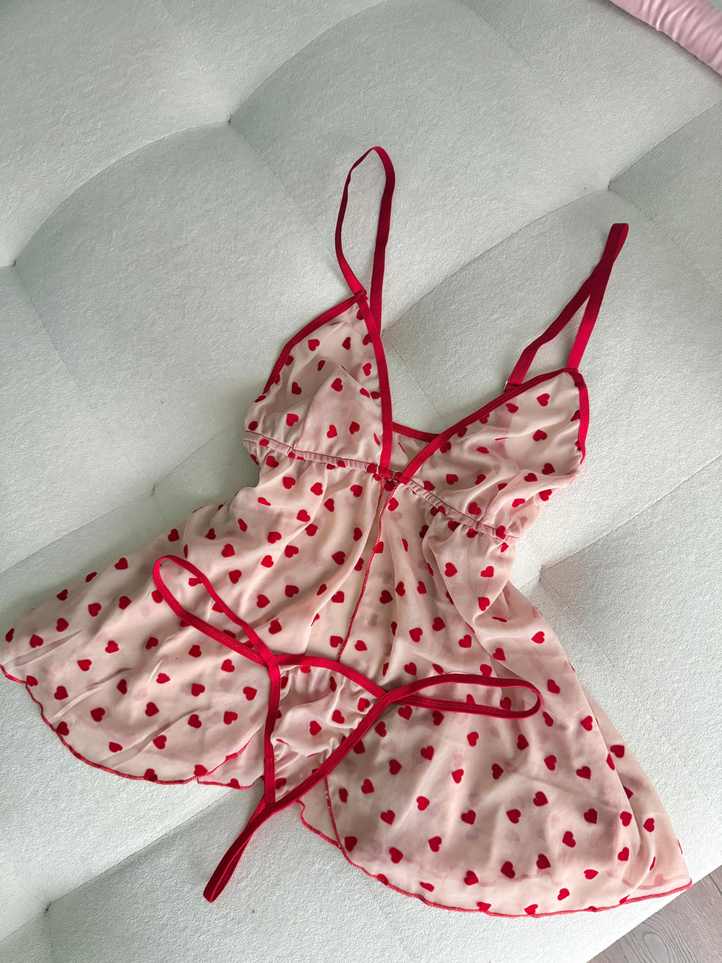 Sevgililer Günü Özel Kalp Detaylı Babydoll