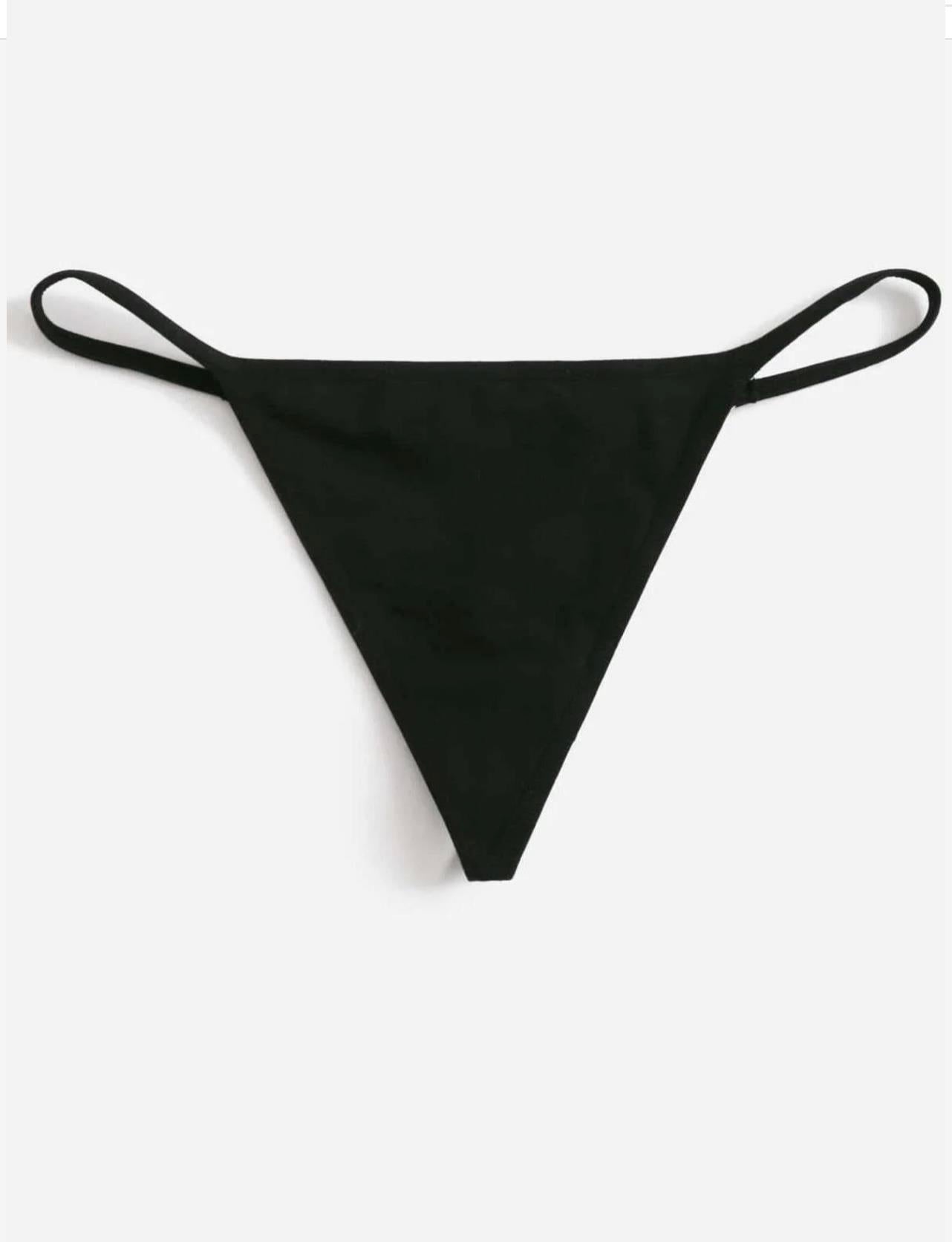 Sexy Black Panties with Text