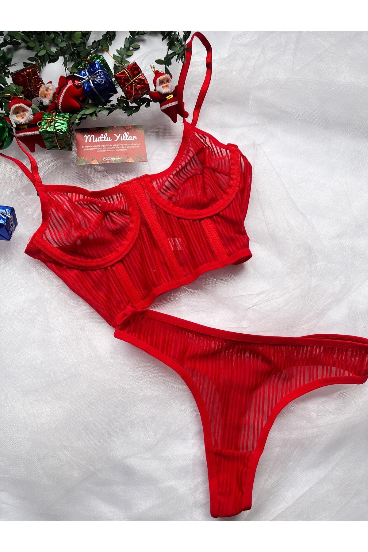 Siyah Çizgili Bralet Takımı