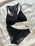 Siyah Dantel Bralet Takımı