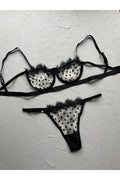 Siyah Fantezi Bralet Takımı