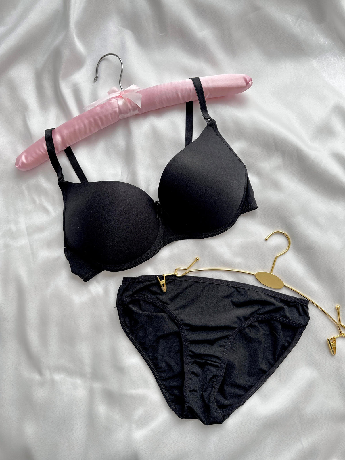Black Push-Up Bra Set