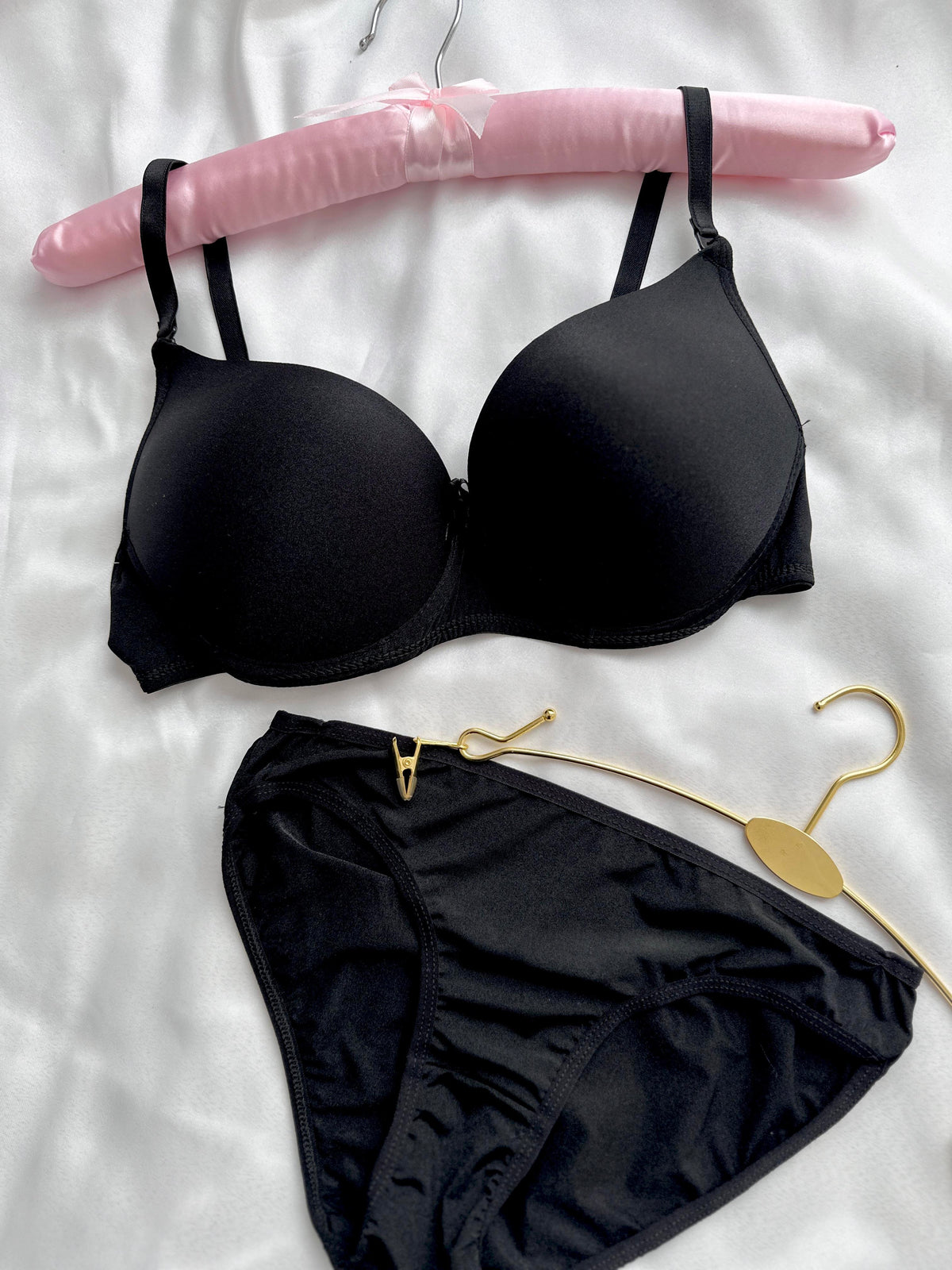 Black Push-Up Bra Set