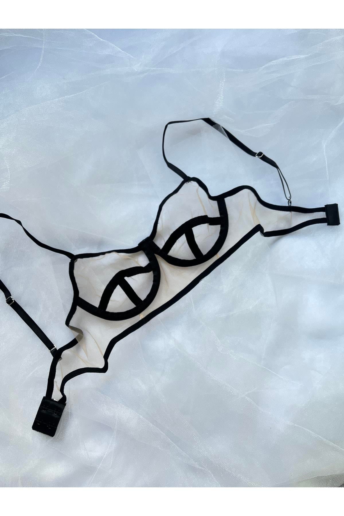 Bralette with Black Stripe Detail