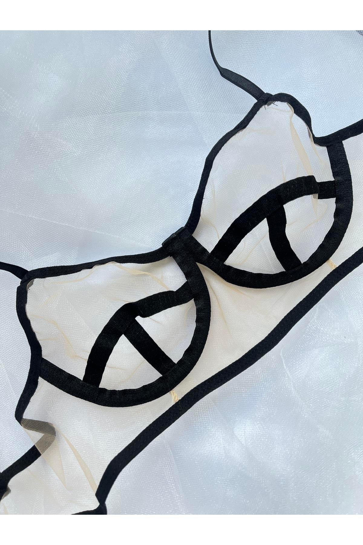 Bralette with Black Stripe Detail
