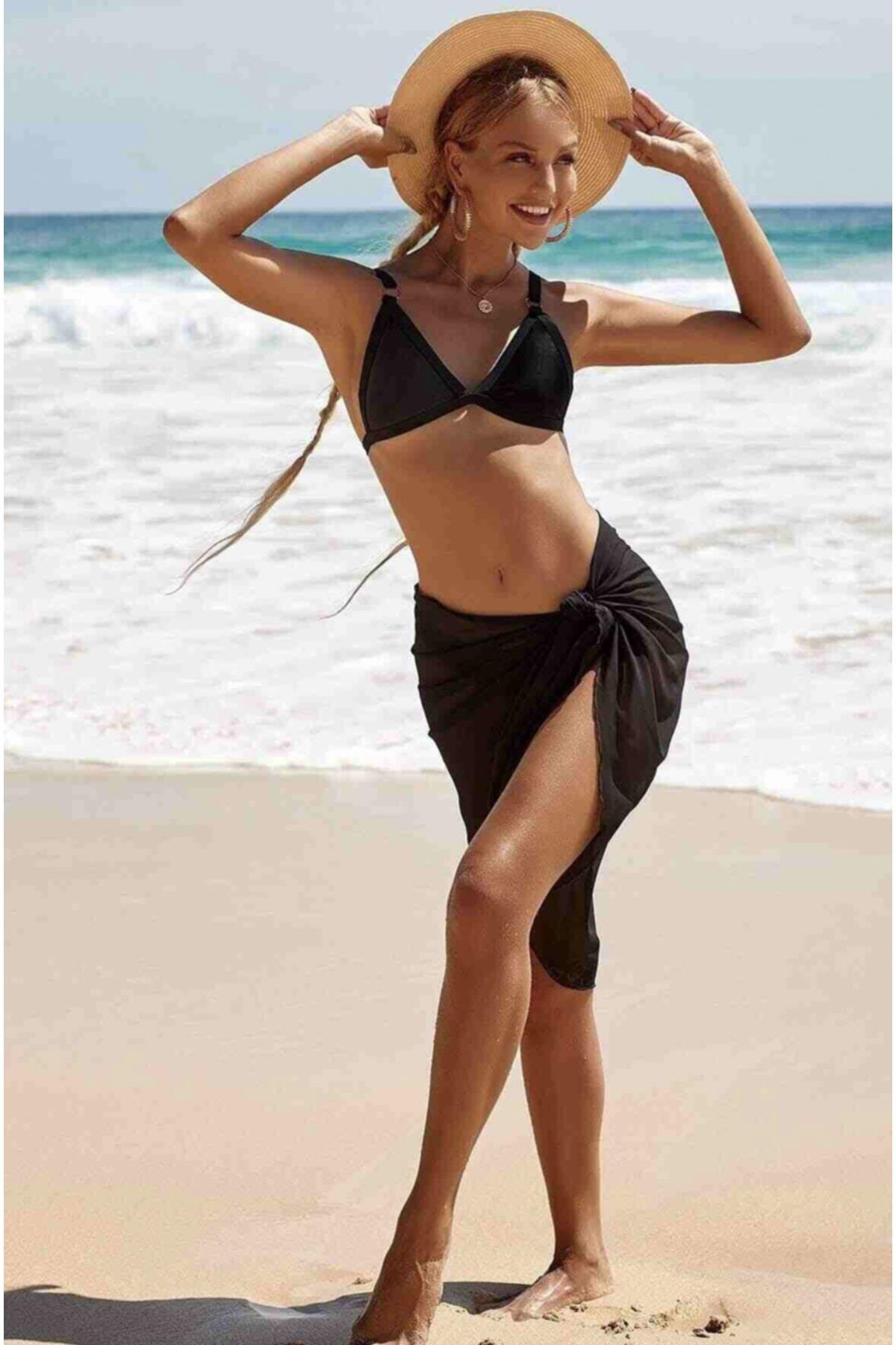 Black Tulle Pareo