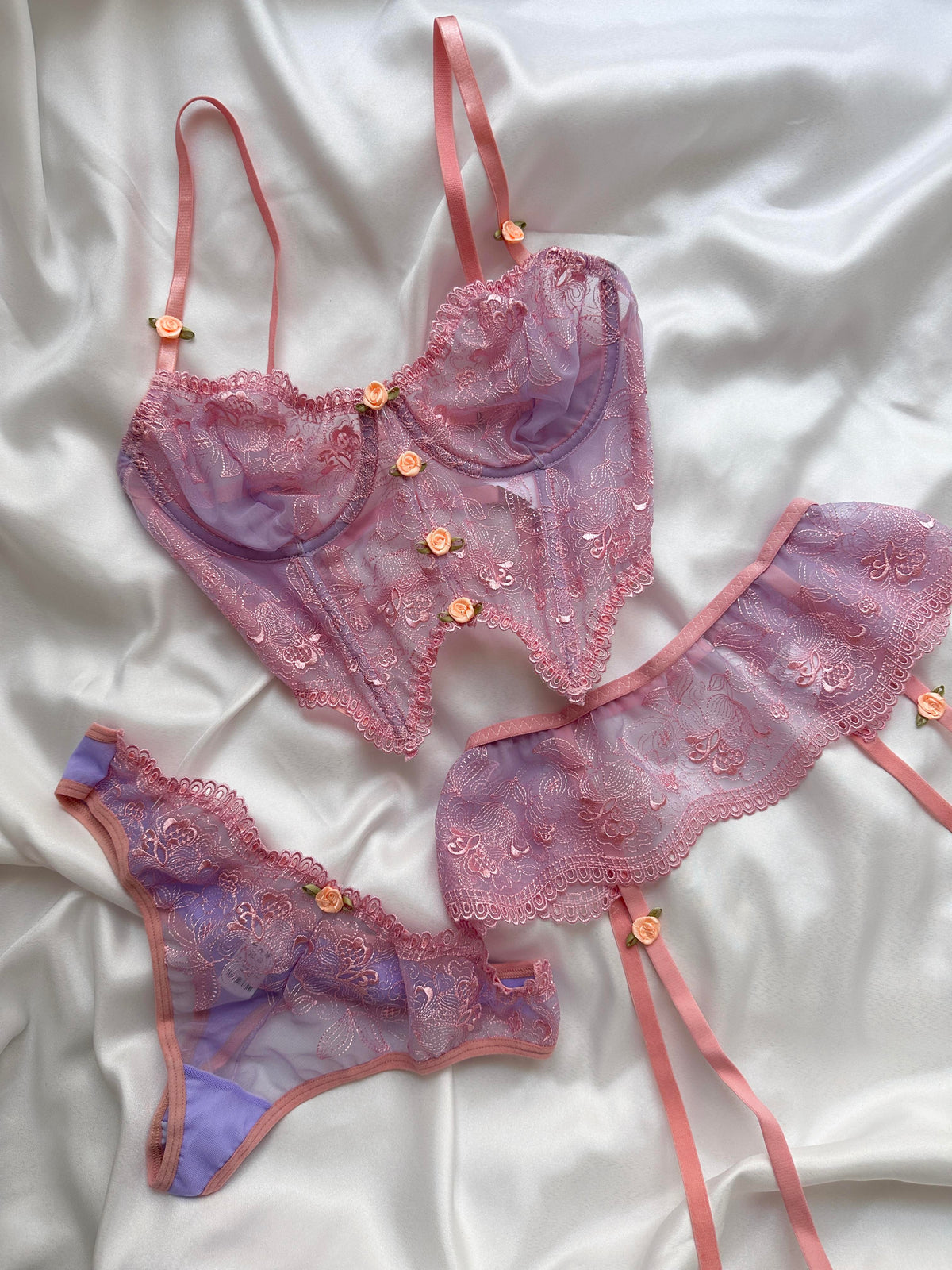 Soft Pink Jartiyer Takımı