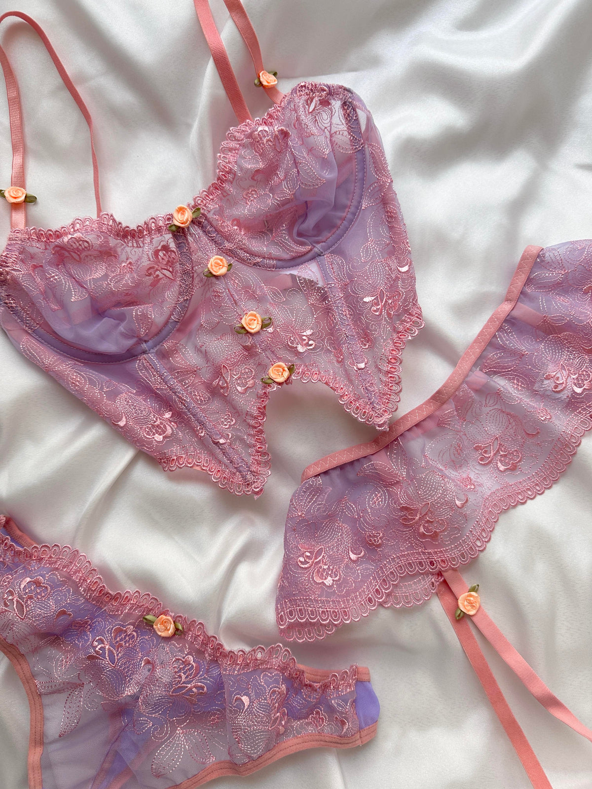 Soft Pink Jartiyer Takımı