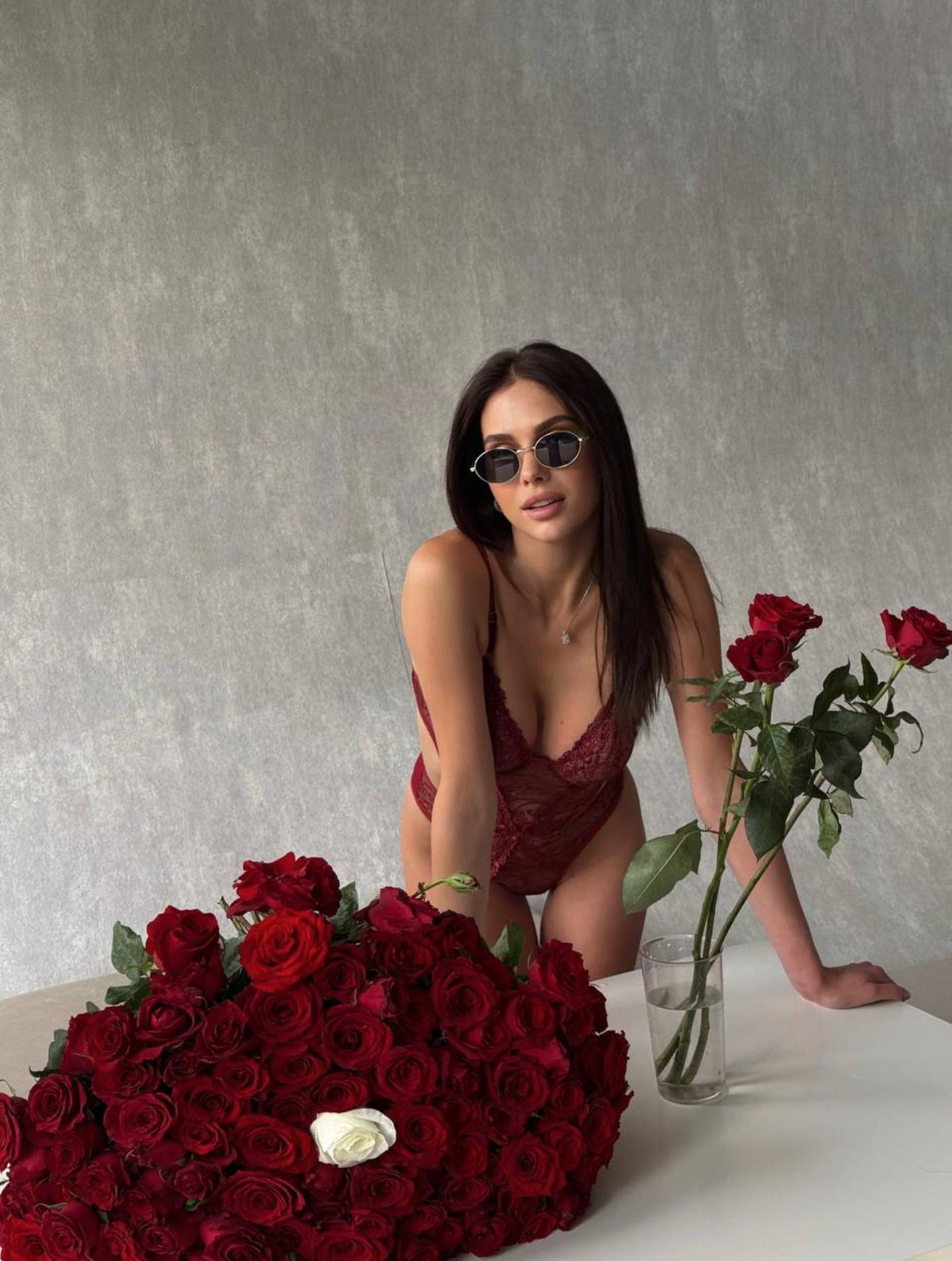Swan Burgundy Bodysuit