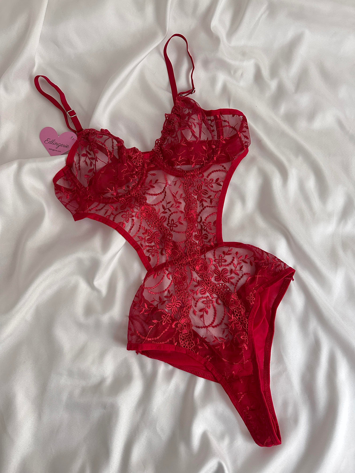 Swan Kırmızı Bodysuit