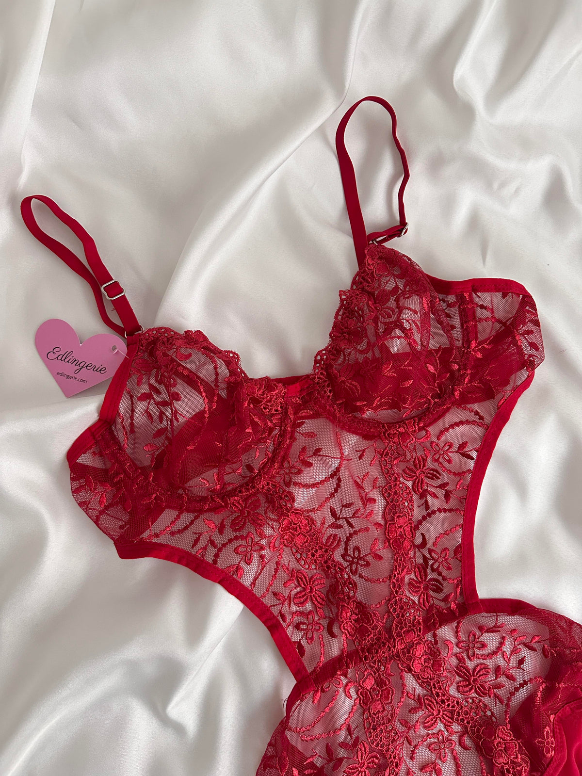 Swan Kırmızı Bodysuit
