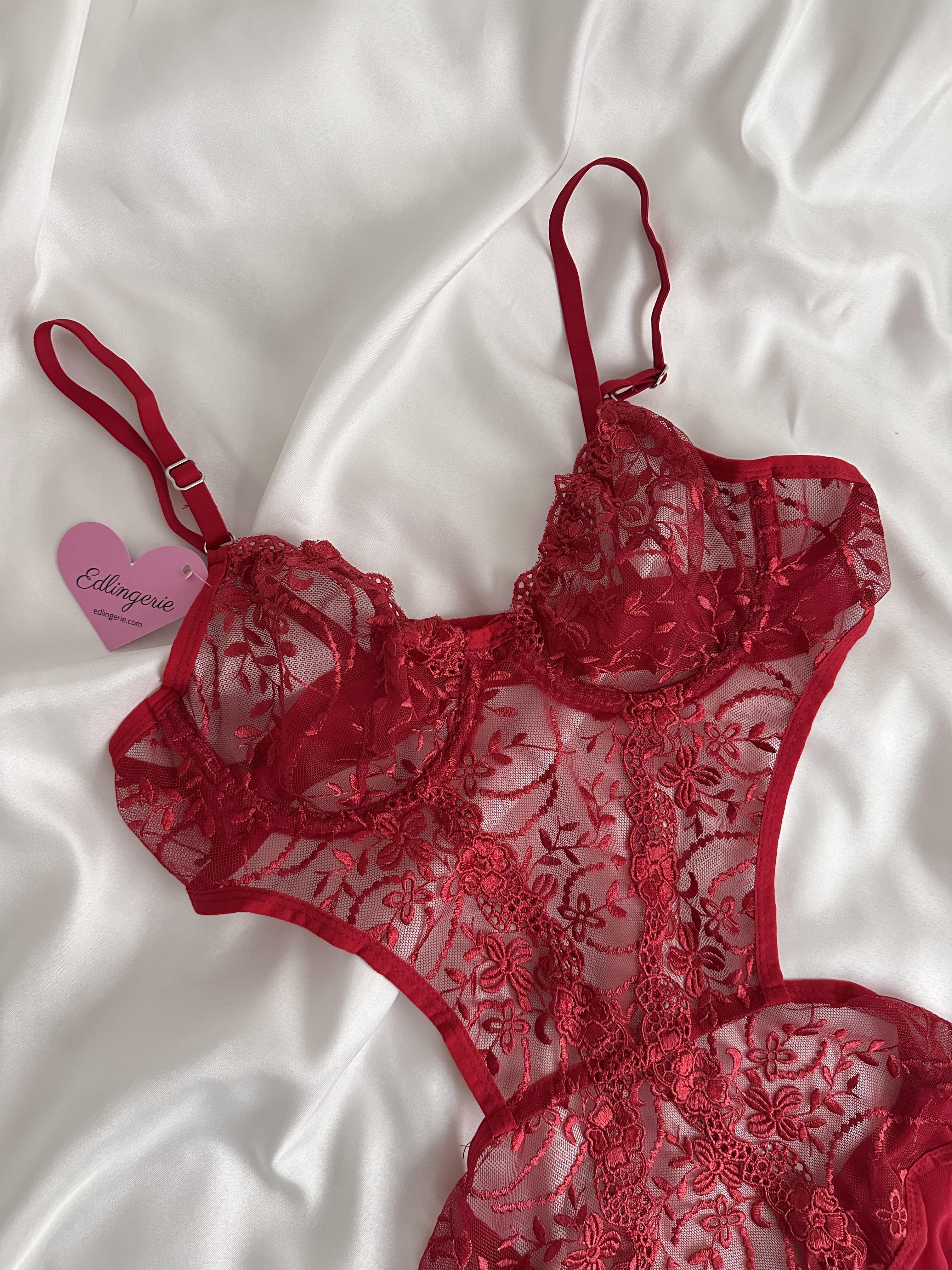 Swan Kırmızı Bodysuit