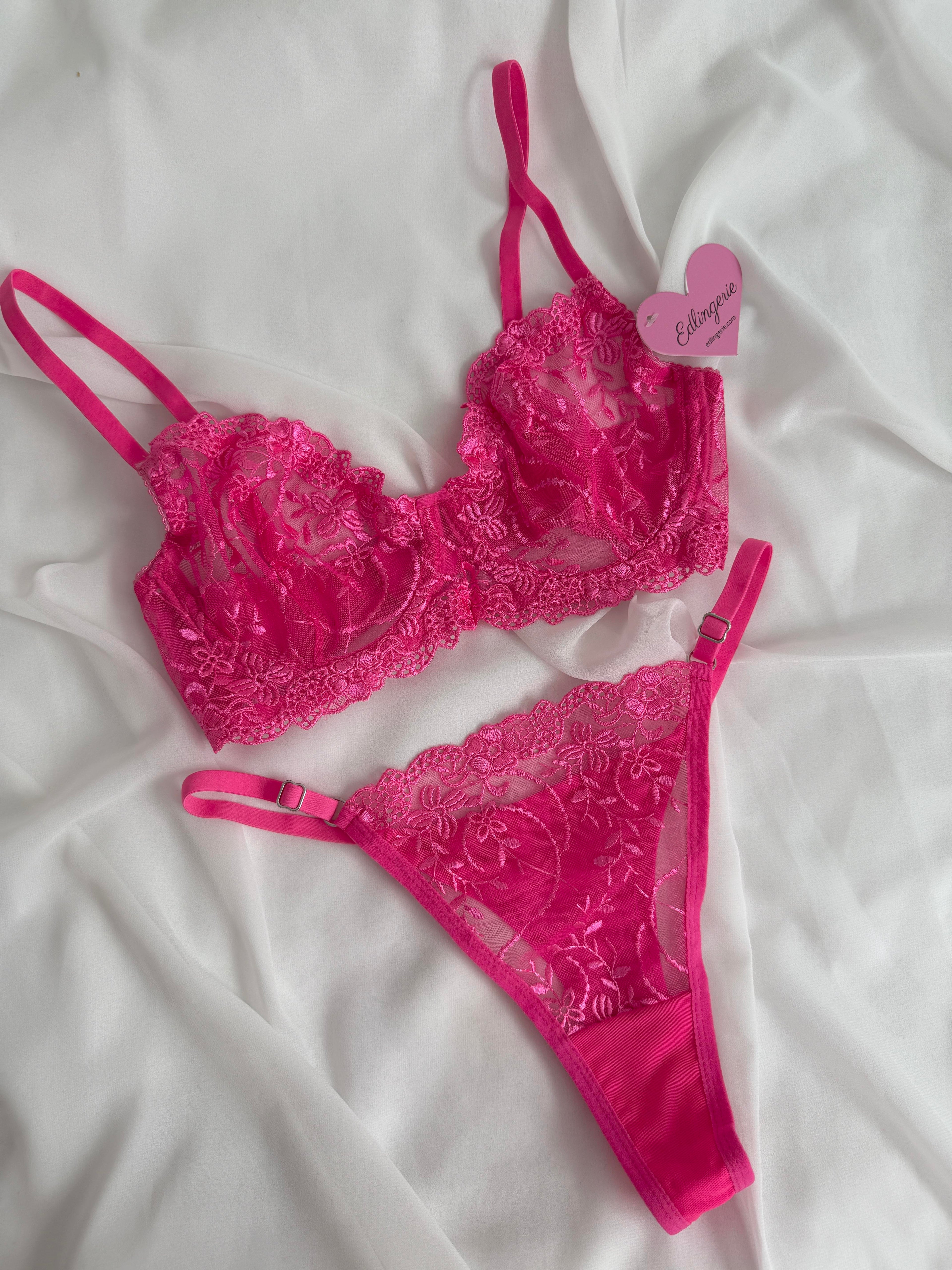 Swan Pink Bralette Set