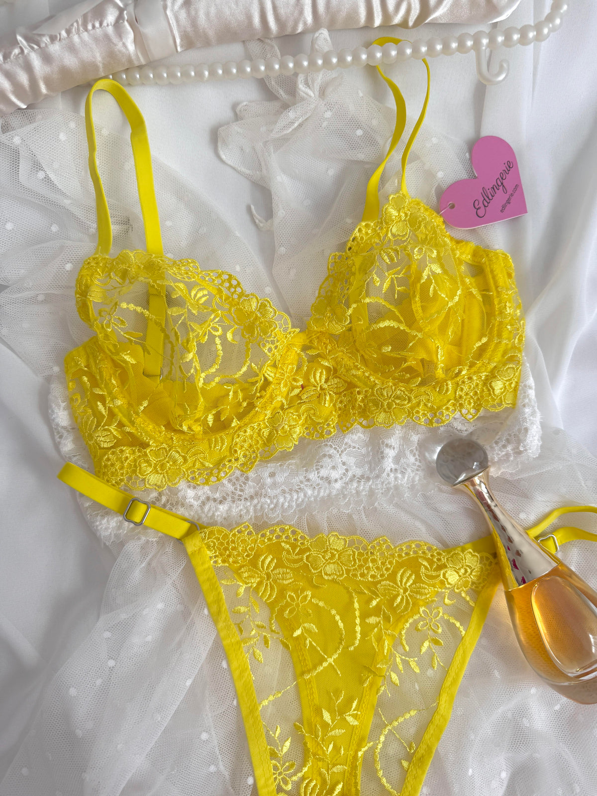 Swan Yellow Bralette Set