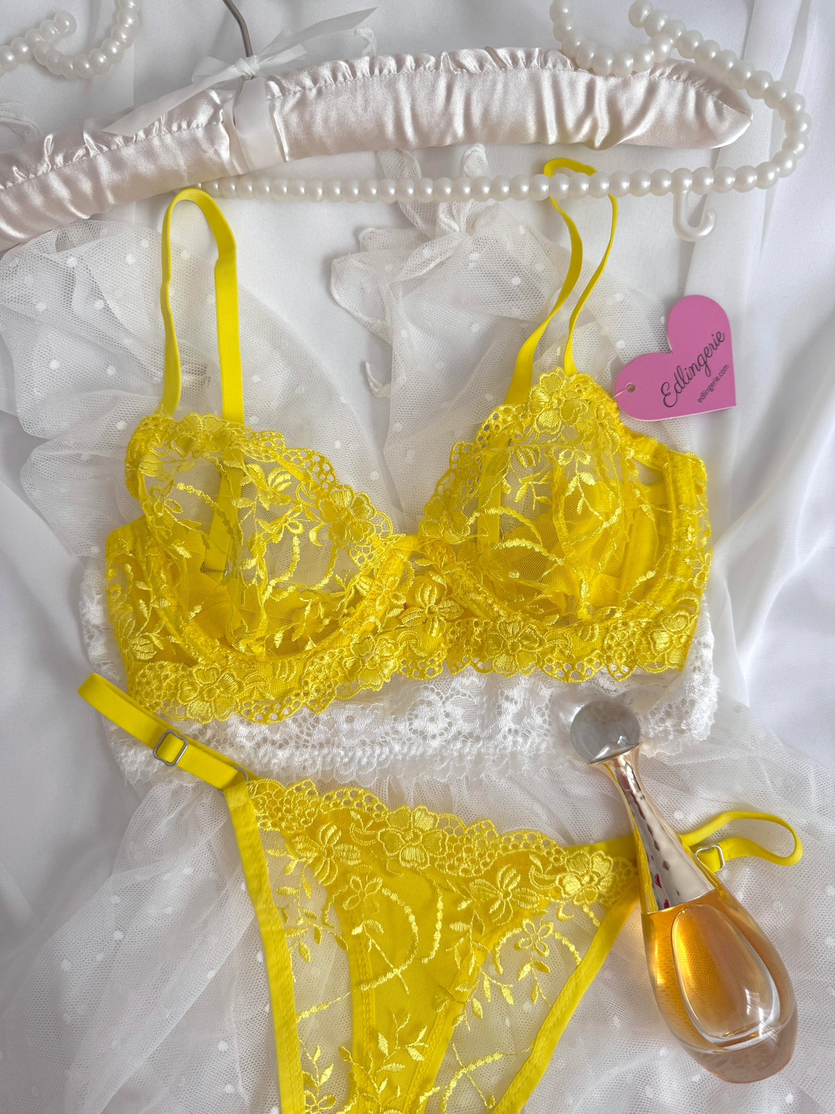 Swan Yellow Bralette Set