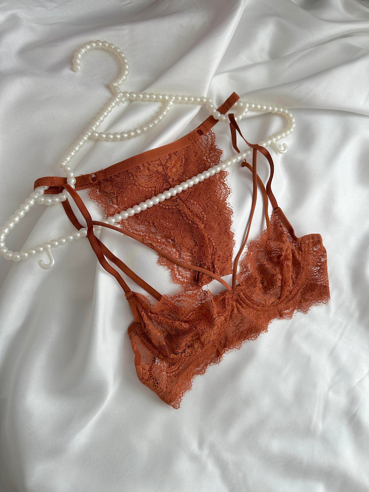 Cinnamon Colored Bralette Set
