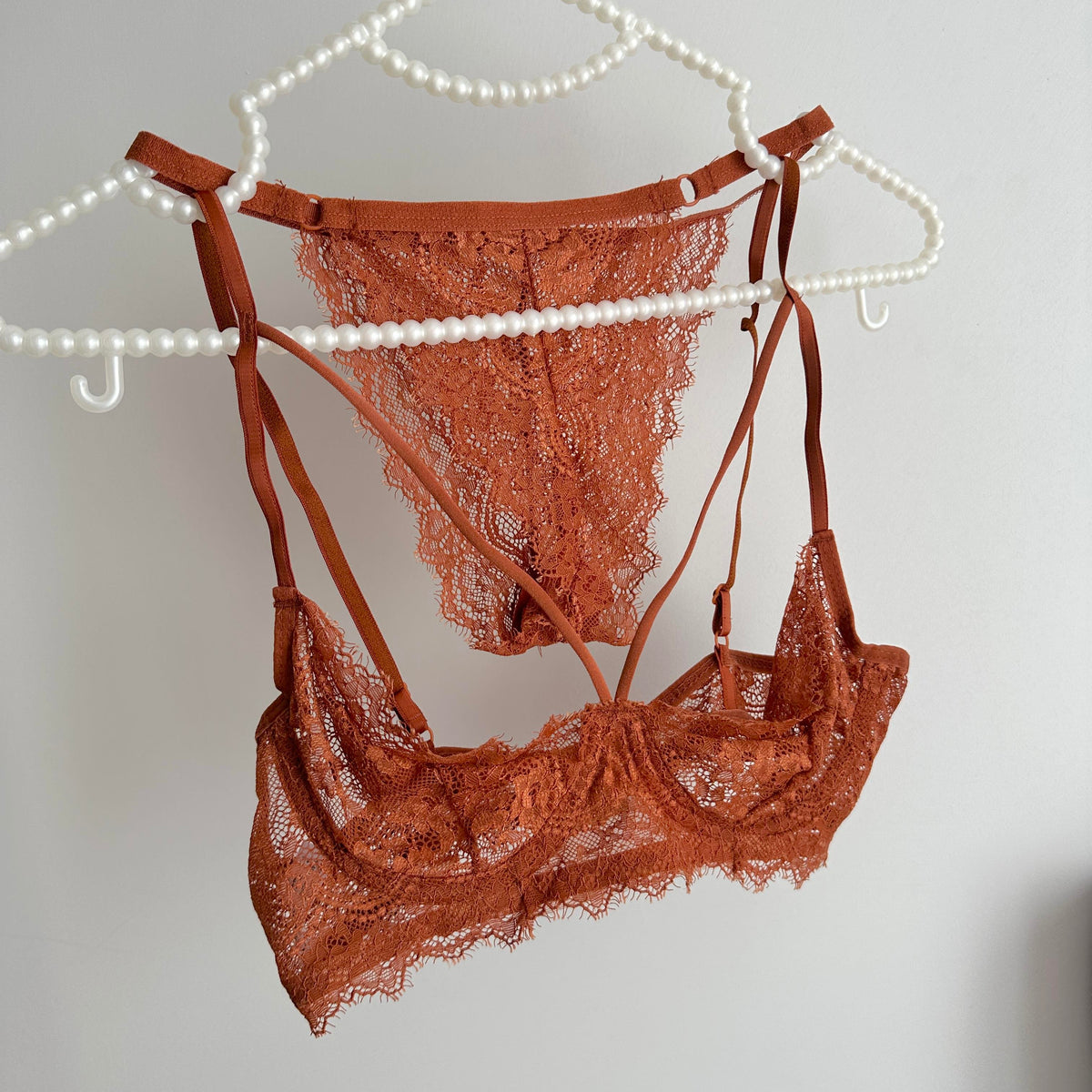 Cinnamon Colored Bralette Set