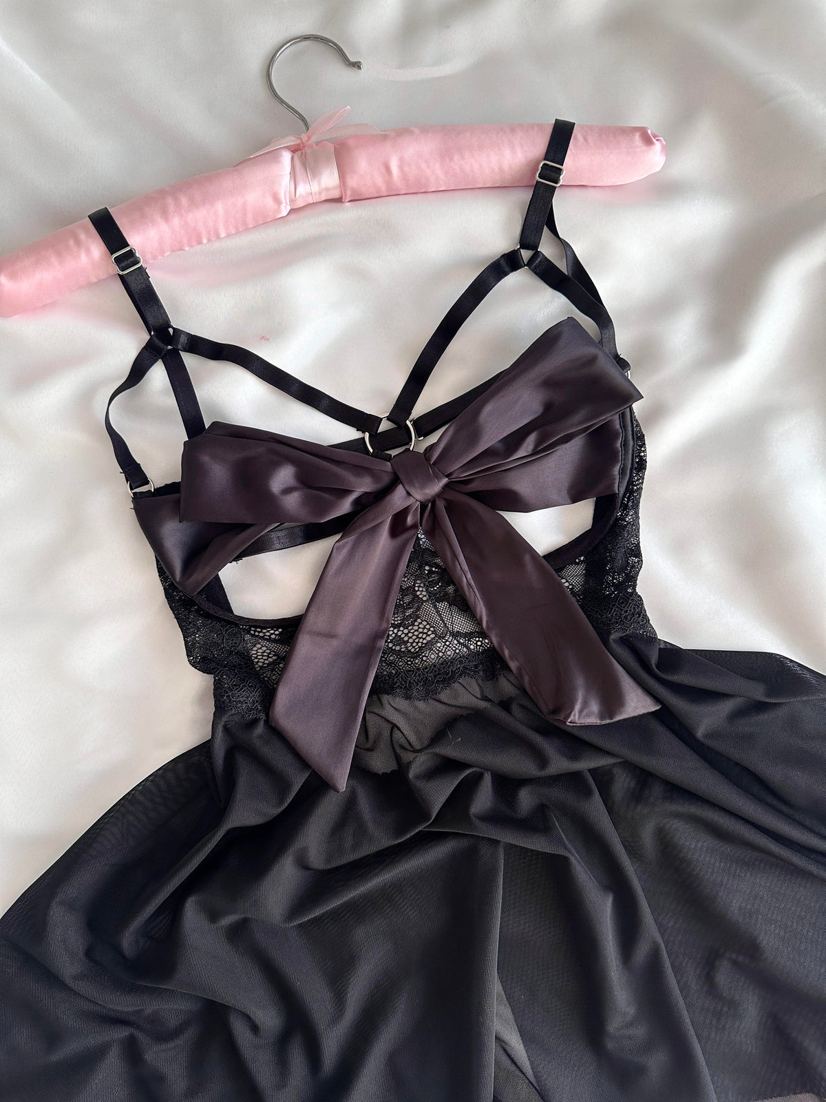 Vanessa Siyah Babydoll (Tanga Hediyeli)
